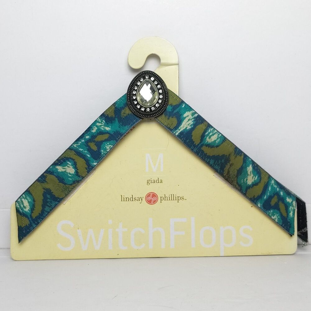 Lindsay Phillips SwitchFlops Womens M (7/8) Giada Rhinestone Shoe Straps